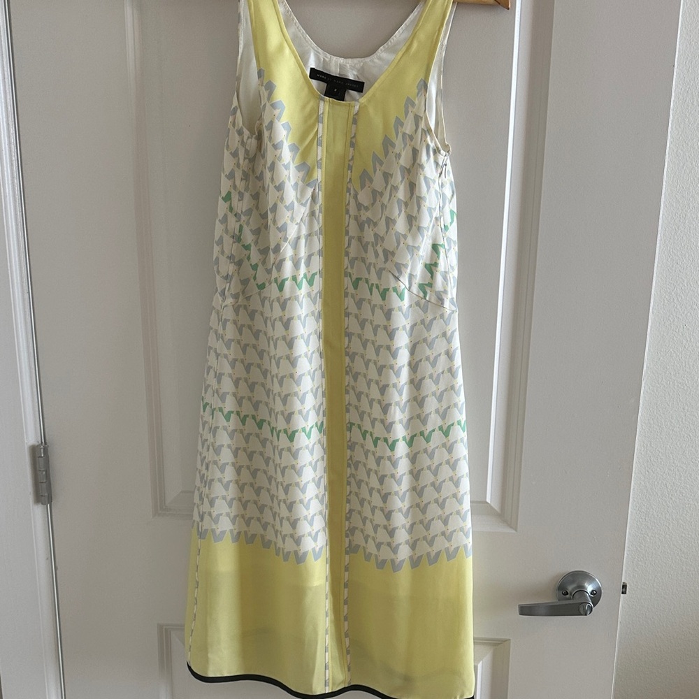 Marc By Marc Jacobs Yellow and White Midi Dress